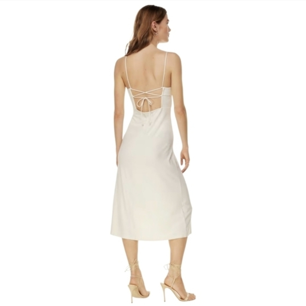 Wilfred Open Back Midi Dress Gold Camel Size Large Dreamweaver - Picture 4 of 7